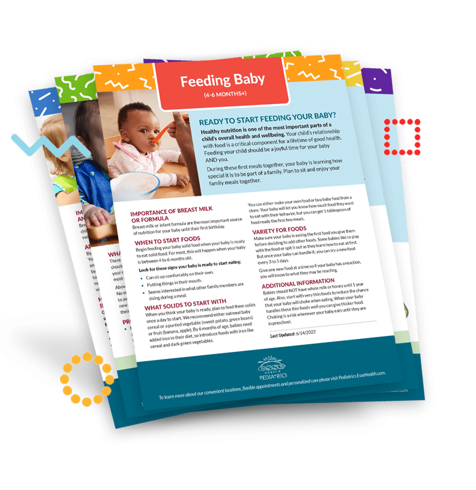 Image of nutrition guides fanned out for visual impact.